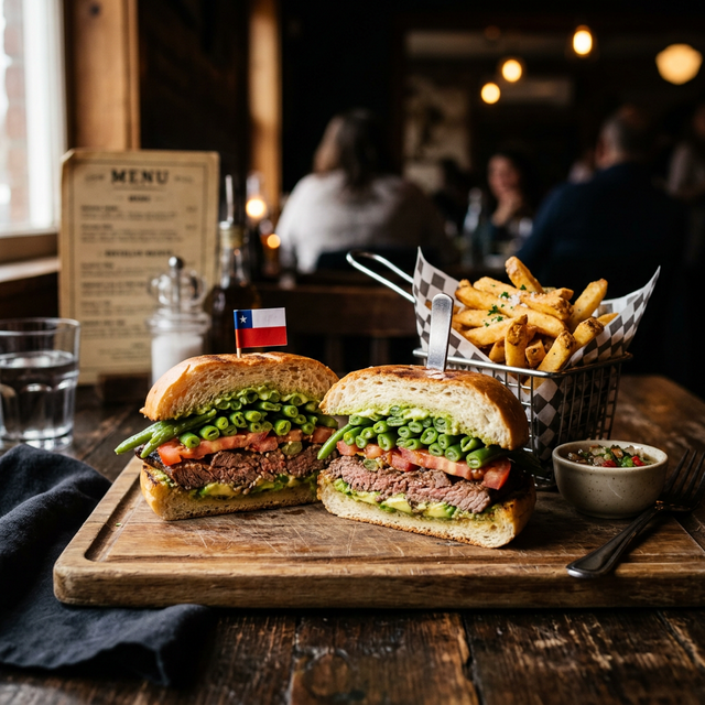 Sándwiches con papas fritas